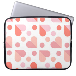 Abstract Heart Geometric Pattern Laptop Sleeve