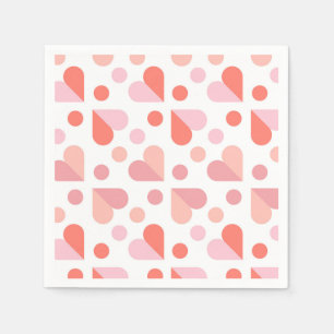 Abstract Heart Geometric Pattern Napkin