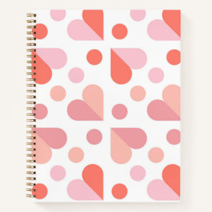Abstract Heart Geometric Pattern Notebook