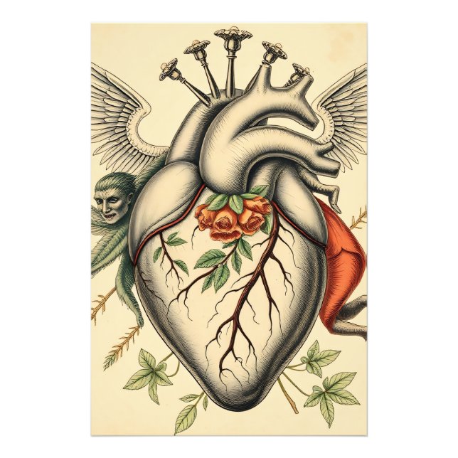 Abstract Heart Illustration Photo Print (Front)