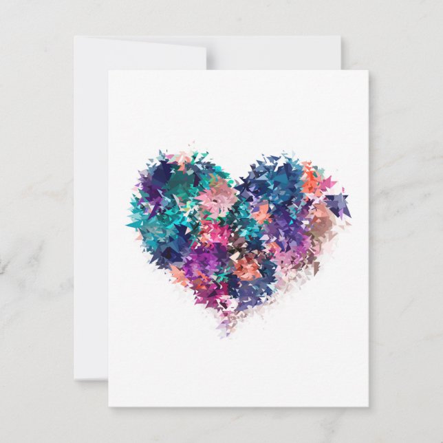 Abstract heart invitation (Front)