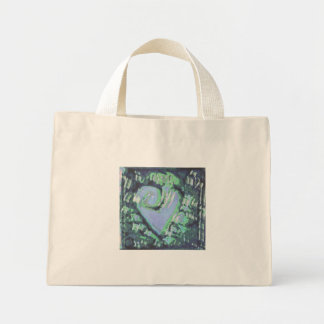 abstract heart mini tote bag