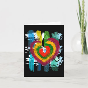 Abstract Heart _ Painterly Valentine Abstract Art  Card