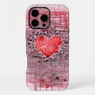 Abstract Heart Pattern – Elegant iPhone 16 Pro Max Case
