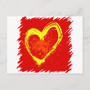Abstract Heart Tattoo Postcard