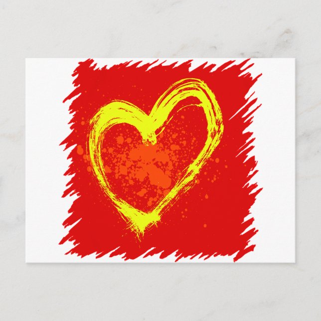 Abstract Heart Tattoo Postcard (Front)