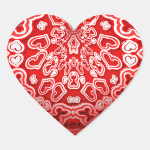 Abstract Heart Valentine's Day Heart Sticker