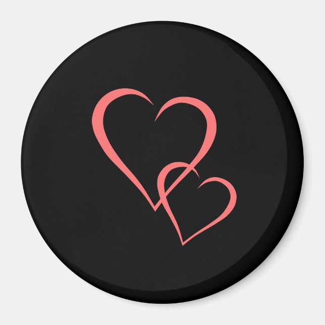 Abstract hearts magnet (Front)