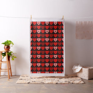 Abstract hearts pattern fabric