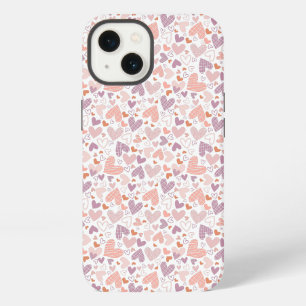 Abstract hearts pattern iPhone 13 case
