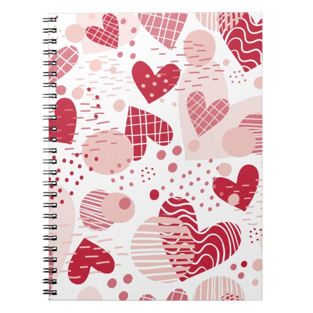 Abstract hearts pattern notebook (Front)