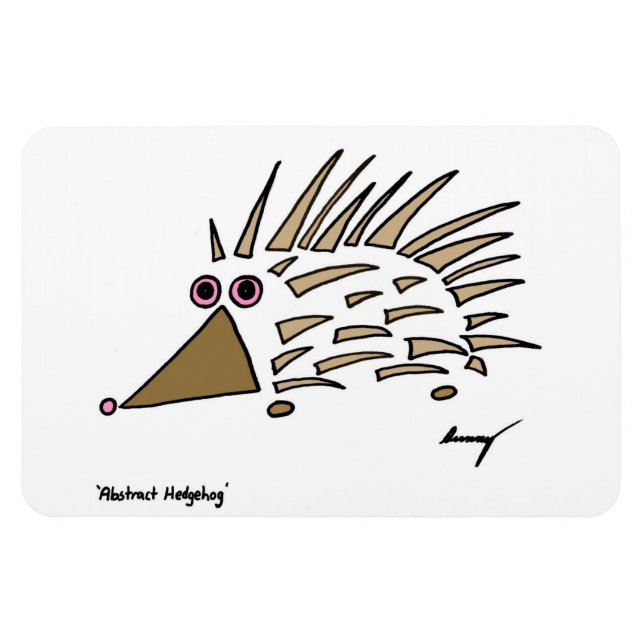 Abstract Hedgehog Flexible Magnet (Horizontal)
