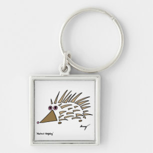 Abstract Hedgehog Keychain