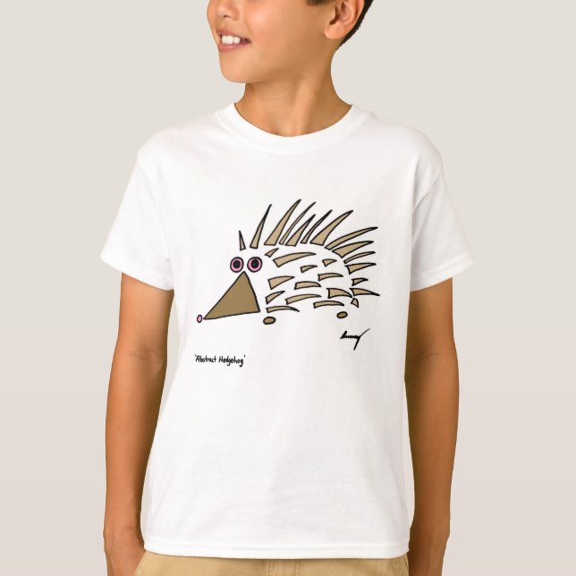 Abstract Hedgehog Kids Basic T-Shirt (Front)