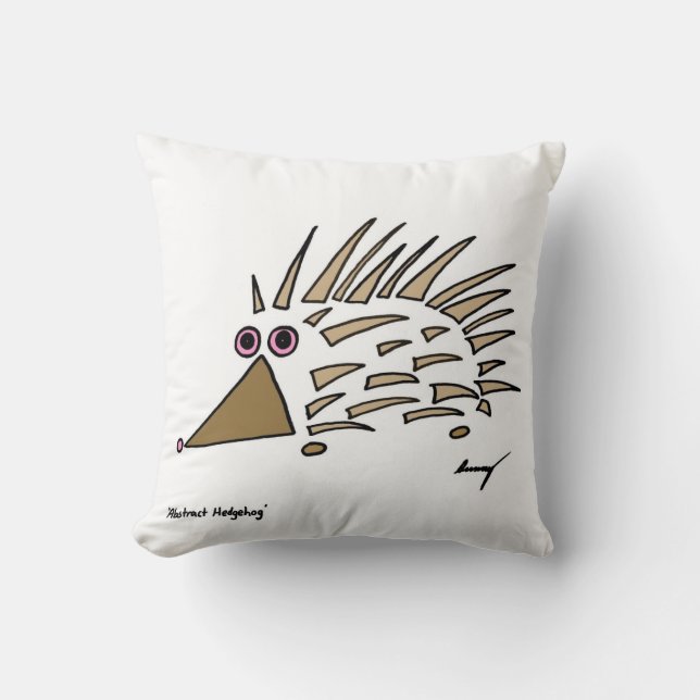 Abstract Hedgehog "Livin' on the Hedge Hog" Pillow (Front)