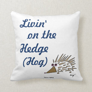 Abstract Hedgehog "Livin' on the Hedge Hog" Pillow