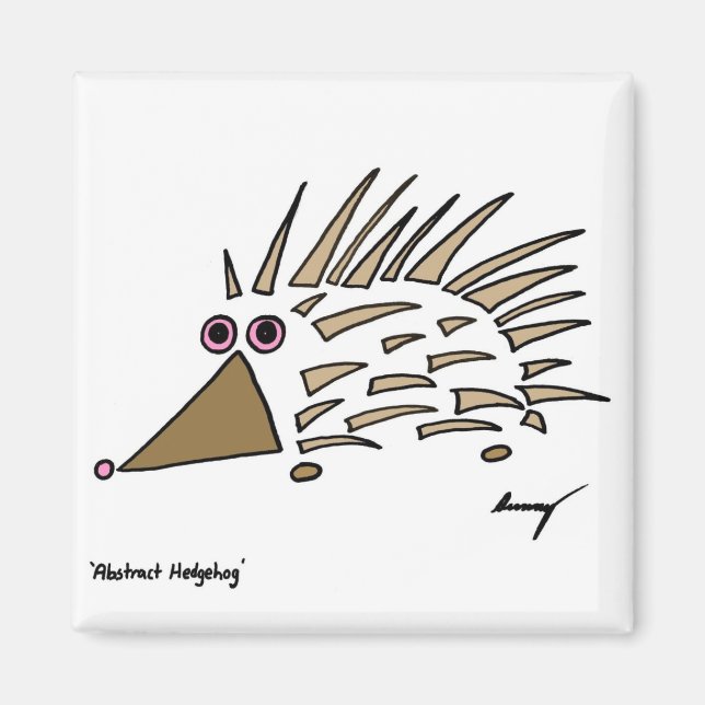 Abstract Hedgehog Magnet (Front)