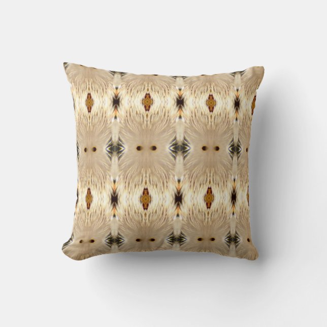 Abstract Heron pattern .back patterned solid grey Cushion (Front)