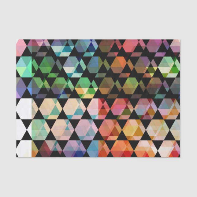 Abstract Hexagon Graphic Design Tissue Paper (Front)