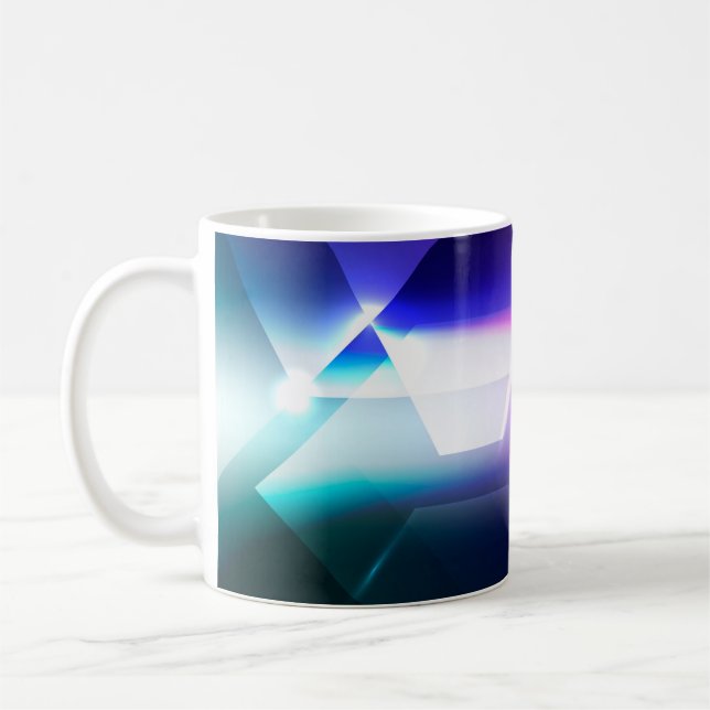 Abstract Hexagonal shape backgroundabstract, art,  Coffee Mug (Left)