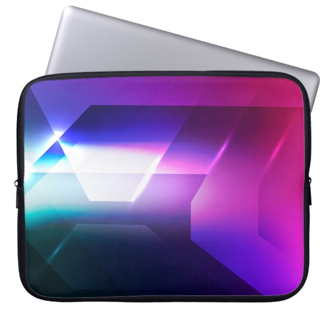 Abstract Hexagonal shape backgroundabstract, art,  Laptop Sleeve (Front)