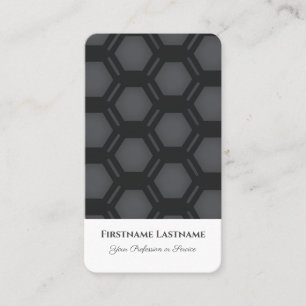 Abstract hexagonal shapes in 3d optic design business card