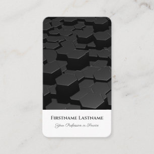 Abstract hexagonal shapes in 3d optic design business card