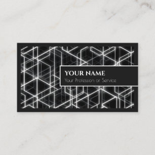 Abstract hexagonal shapes in 3d optic design business card