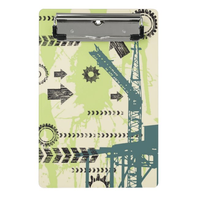 Abstract hi-tech background mini clipboard (Front)