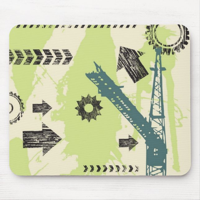 Abstract hi-tech background mouse pad (Front)