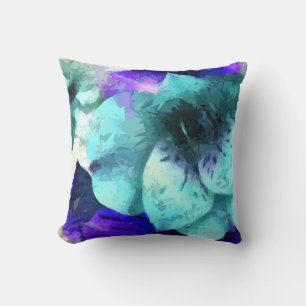 Abstract Hibiscus Floral Cushion
