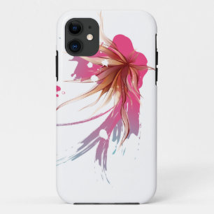 Abstract Hibiscus Flower iPhone 11 Case