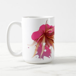 Abstract Hibiscus Flower Coffee Mug