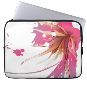 Abstract Hibiscus Flower Laptop Sleeve