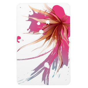 Abstract Hibiscus Flower Magnet