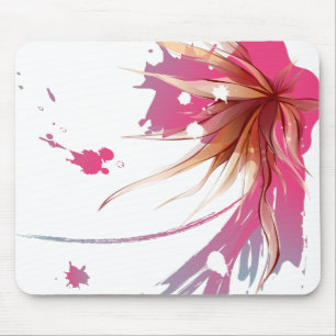 Abstract Hibiscus Flower Mouse Pad