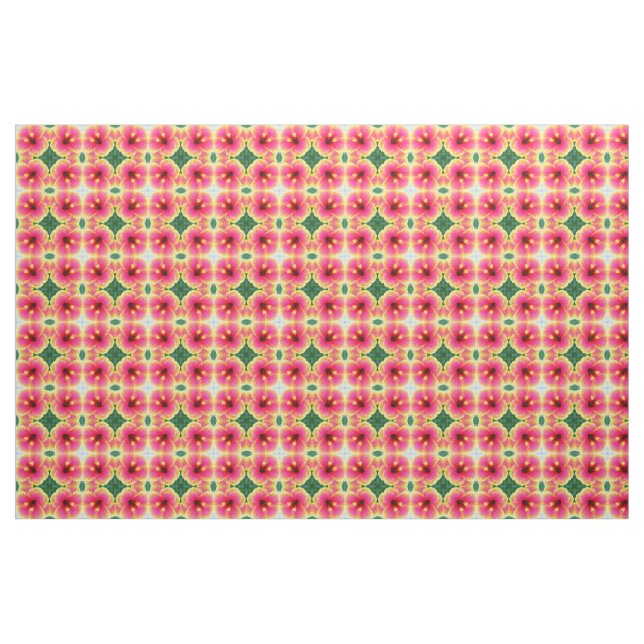 Abstract Hibiscus Kaleidoscope Fabric (Yard)