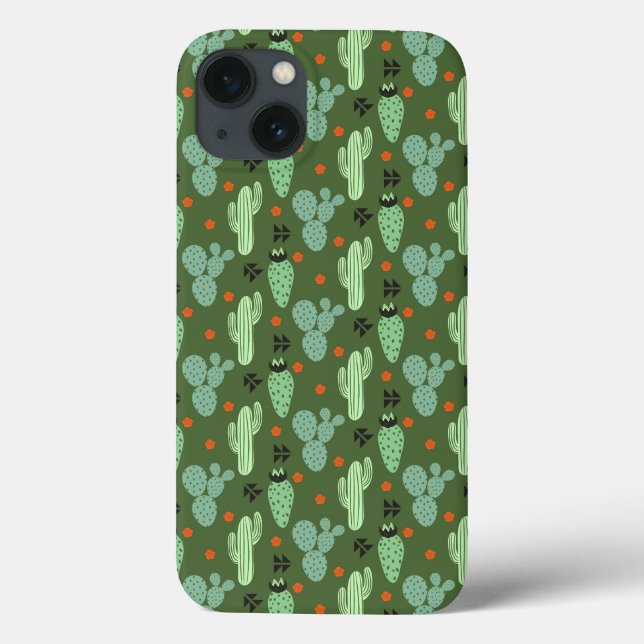 Abstract Hipster Cactus  Desert Pattern Case-Mate iPhone Case (Back)