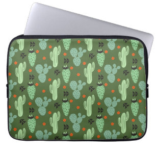 Abstract Hipster Cactus  Desert Pattern Laptop Sleeve