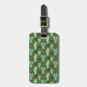 Abstract Hipster Cactus Desert Pattern Luggage Tag