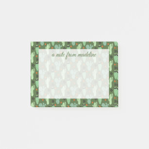 Abstract Hipster Cactus Desert Pattern Post-it Notes