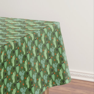 Abstract Hipster Cactus  Desert Pattern Tablecloth