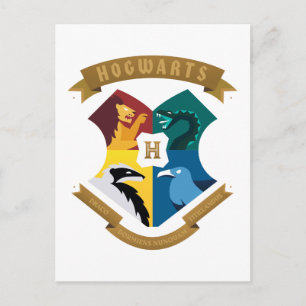 Abstract HOGWARTS™ Crest Invitation Postcard