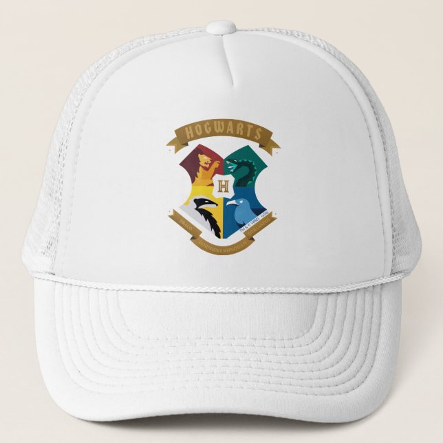 Abstract HOGWARTS™ Crest Trucker Hat (Front)