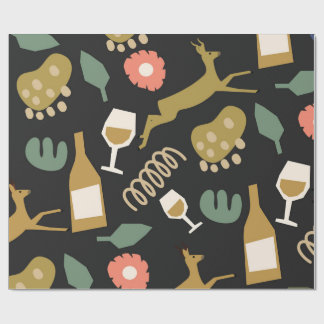 Abstract Holiday Gold Christmas Wrapping Paper