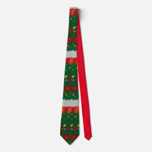 Abstract Holiday or Anyday Red Green Grey Tie