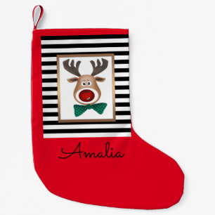 Abstract holidays Merry Christmas Happy New Year d Small Christmas Stocking