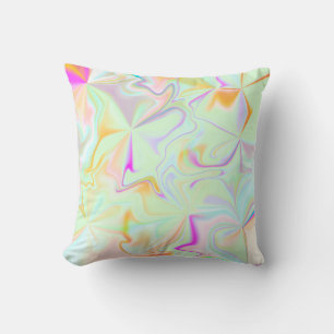 Abstract Hologram Faux Colourful Pattern Cushion