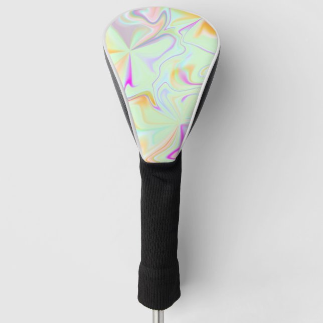 Abstract Hologram Faux Colourful Pattern Golf Head Cover (Front)