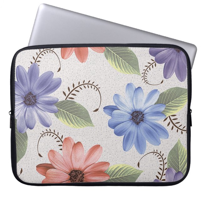 abstract home decorative flower oil paint wall til laptop sleeve (Front)